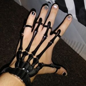 Skull Hand with Rings Bracelet